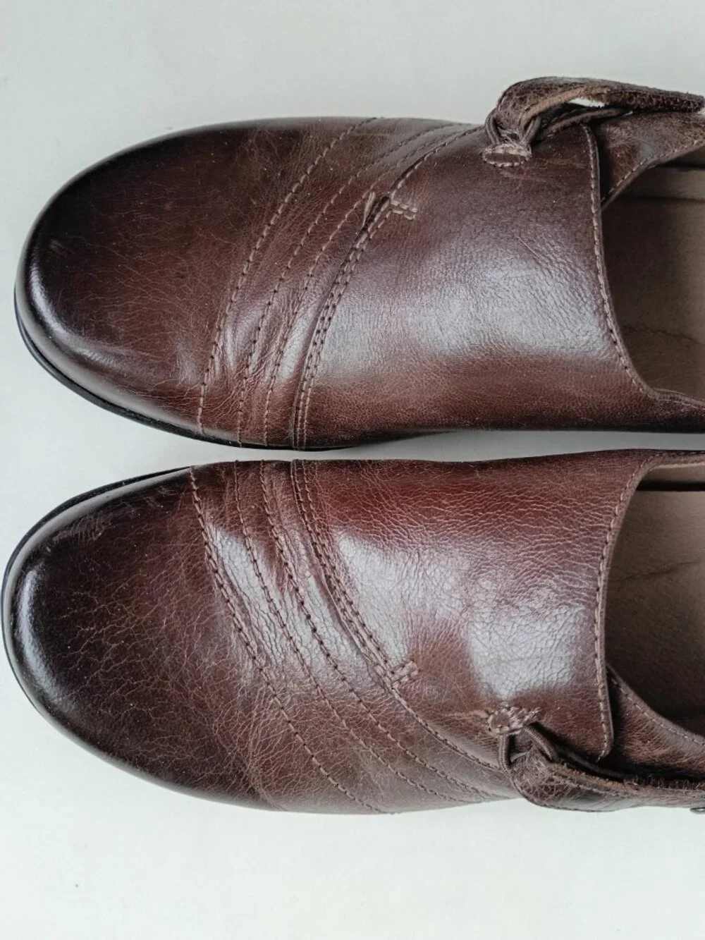 Dansko Chocolate Brown Franny Leather Loafer Flats Shoes 7.5M 38 Casual Comfort
